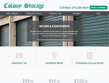 Tablet Screenshot of colonystorage.net